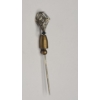 Image 1 : Edwardian Stick Pin With 10K White Gold With Accent Stones - Total Weight: 2.3g