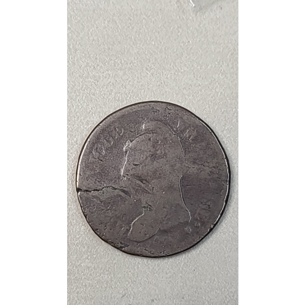Large Draped Bust Coin With "T Mullen" Stamping 