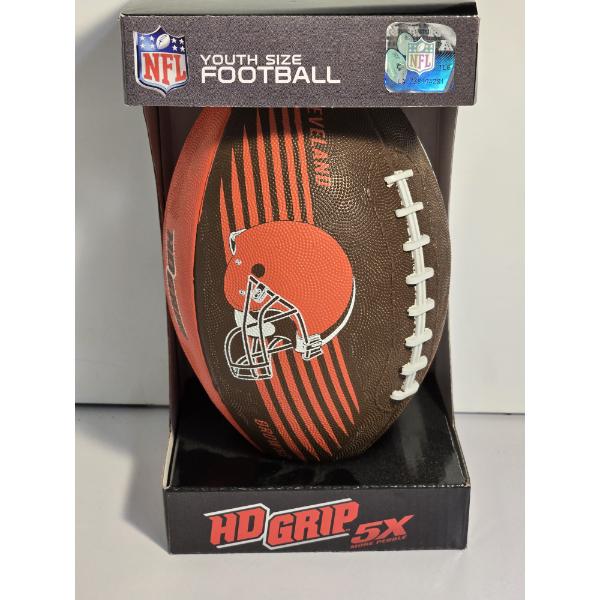 NFL Browns Youth Size Football with HD Grip