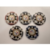 Image 1 : Pittsburgh Steelers Poker Chip Set - Mint Condition - Complete Set 5 Chips