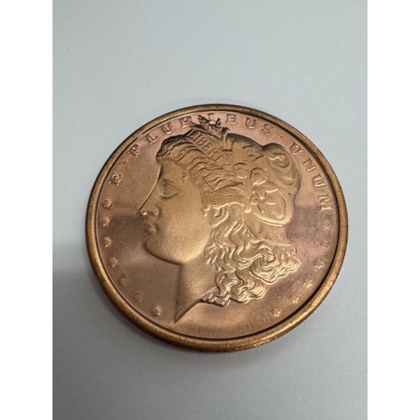 2011 Copper Morgan Design Dollar- 0.999 Fine Copper. One AVDP Ounce. - Beautiful Condition 