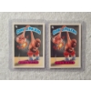 Image 1 : Two 1987 Topps Garbage Pail Kids Trading Cards - 322A Sparrin' Warren & 322B K.O.'D. Karl - Near Min