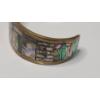 Image 3 : Vintage Mexican Alpaca & Abalone Shell Inlay Cuff Bracelet 