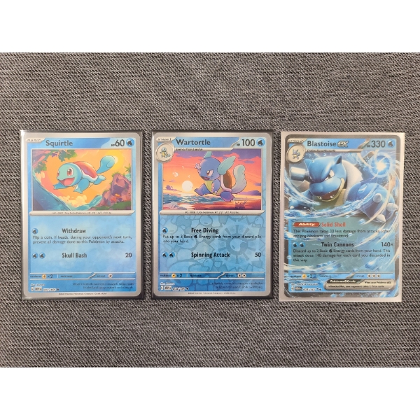 Three Pokemon 151 Near Mint Trading Cards - Reverse Holo's & Holo!