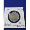 Image 2 : 1952 Angola Portugal Silver Coin - 10 Escudos