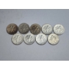Image 4 : (9) Assorted Years 90% Silver Barber Dimes - FV: $0.90