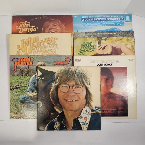 Assortment of 8 John Denver Records