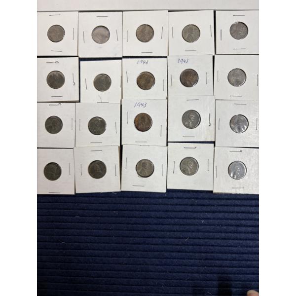 20 Wheat Pennies - FV $0.20 Cents - In Stapled Packaging