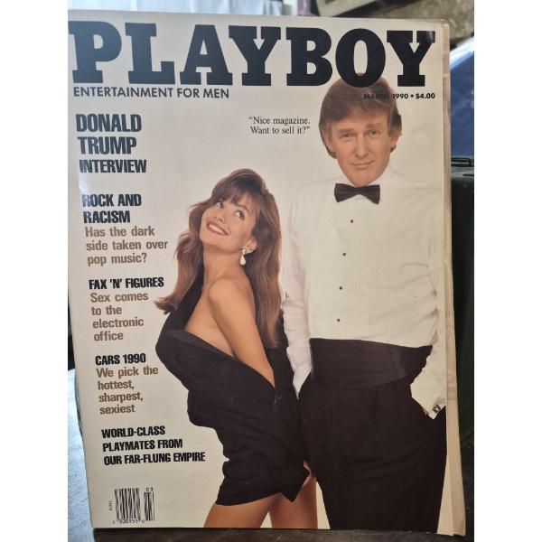 RARE SPECIAL ISSUE - PLAYBOY MAGAZINE - March 1990 Issue - Donald Trump Featured - Good Condition