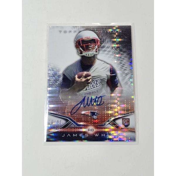 2014 Topps Platnium Rookie Autograph Football Card - James White #21 - Mint Condition