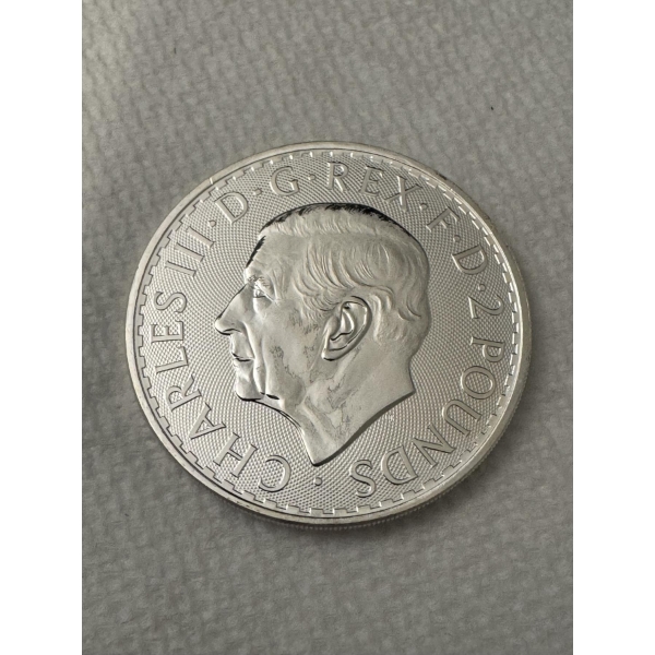 2023 Britannia King Charles One Ounce .999 Silver Coin - Charles Rookie Coin