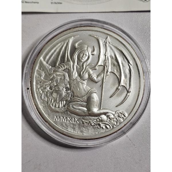 2019 "Temptation of the Succubus" 2-Ounce Silver Round