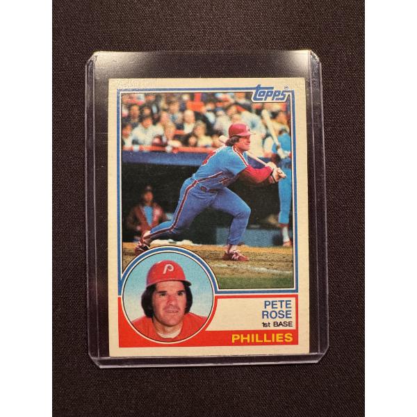 1983 Pete Rose Phillies Topps Baseball Card - Exceptional Condition