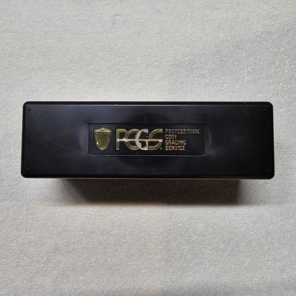 PCGS Professional Coin Grading Service Black Plastic Storage Box - Holds 20 Slabs