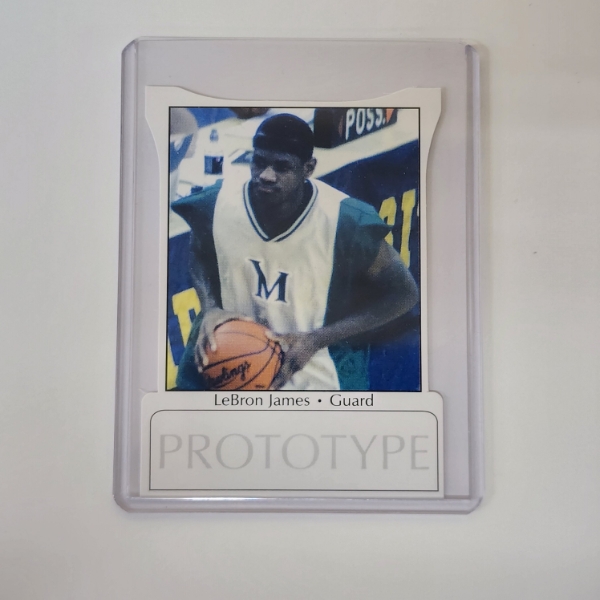Rare 2002 LeBron James High Scholl Prototype Basketball Card - High Grade Card