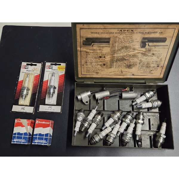 Nice Small Metal Box Including New Spark Plugs
