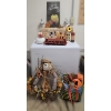 Image 1 : Fall Decor incl Scarecrow Wreath, Hay Bale, Box of Large Pinecones and More