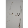 Image 1 : Assorted Sterling Silver Jewelry Pieces (Inlcuding Scrap Sterling Necklace) - Total Weight: 14.5g