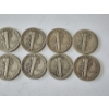 Image 6 : x10 Assorted Years & Mint Marks U.S. 90% Silver Mercury Dimes FV: $1.00