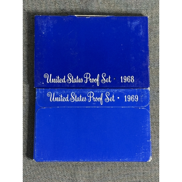 1968 and 1969 U.S. Mint Proof Set Featuring 40% Silver Kennedys