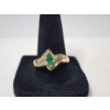 Image 1 : Gorgeous Vintage-Style 14K Yellow Gold Ring With Emerald Centerstone and Diamonds Size 9 - TW: 4.8g
