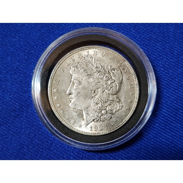 1921 90% Silver Morgan Dollar in Coin Capsule