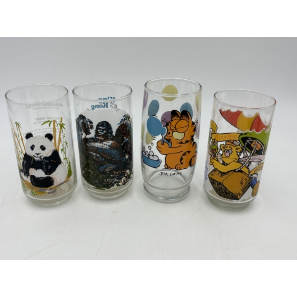 Collectible Glassware - Cocoa- Cola King Kong Cup - Endangered species giant panda Burger Chef 