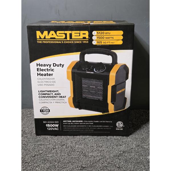New In Box Master Electric Heater 1500 Watts