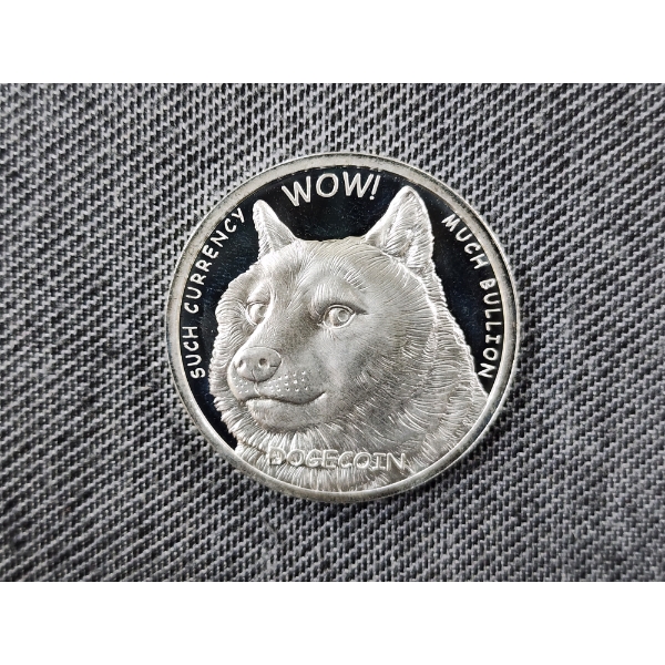 Rare 1 Oz .999 Fine Silver Dogecoin Round "To The Moon!"