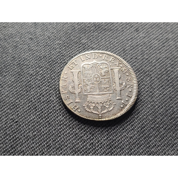 Mexico Spanish Colony 8 Reales Silver Coin in Excellent Condition - Silver ASW 0.7859oz