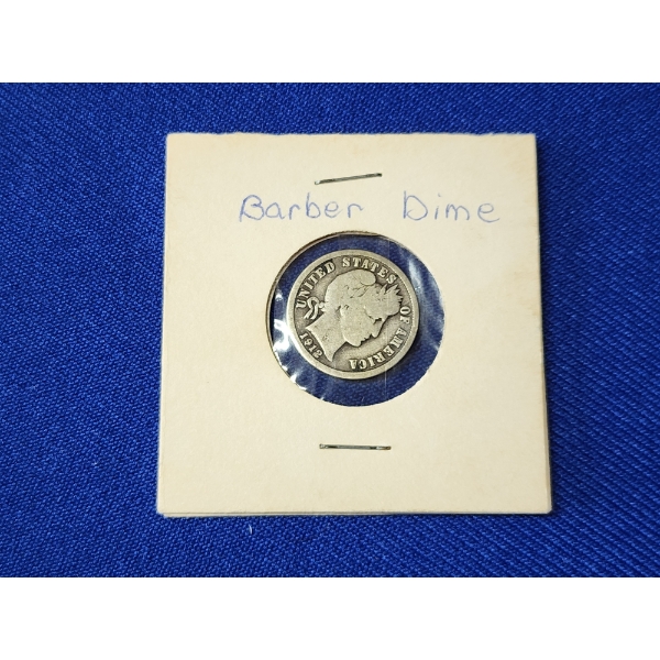 1912 United States Barber Dime - 90% Silver 