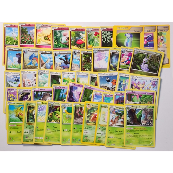 Large Assortment of 50 Vintage Pokemon Trading Cards 