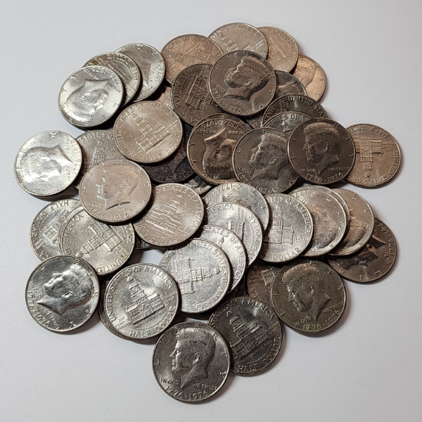 x49 Bicentennial Kennedy Half Dollars - Face Value: $24.50