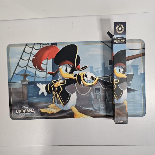 Ravensburger Disney Lorcana Azurite Sea Donald Duck Buccaneer Playmat With Original Box 24.0"x13.5"