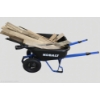Image 4 : Like New! Kobalt 2 Wheel 7 Cubic Foot Steel Push Wheelbarrow With Scrap Wood & Small Shovel As Shown