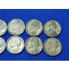 Image 3 : x10 Assorted Years Jefferson Wartime Nickels FV: $0.50