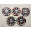 Image 2 : 5 - RARE Detroit Tigers Baseball MLB Clay Poker Chips - Mint Condition - Complete Set