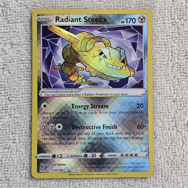 Radiant Steelix 124/196 Holo Rare Pokémon Trading Card