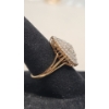 Image 5 : 14K Gold Women's Diamond Cluster Ring - Size 6.5 - Weight: 3.7g 