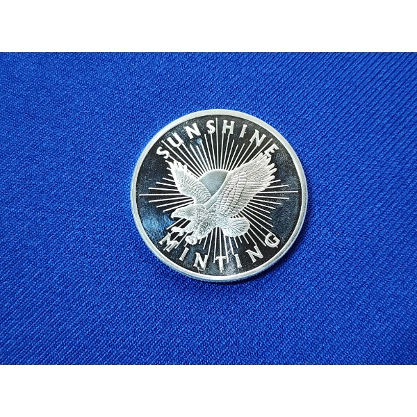 Sunshine Minting One Troy Ounce .999 Fine Silver Round