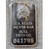 Image 1 : 1 Troy Ounce Silver Bar from the "U.S. State Silver Bar" Series