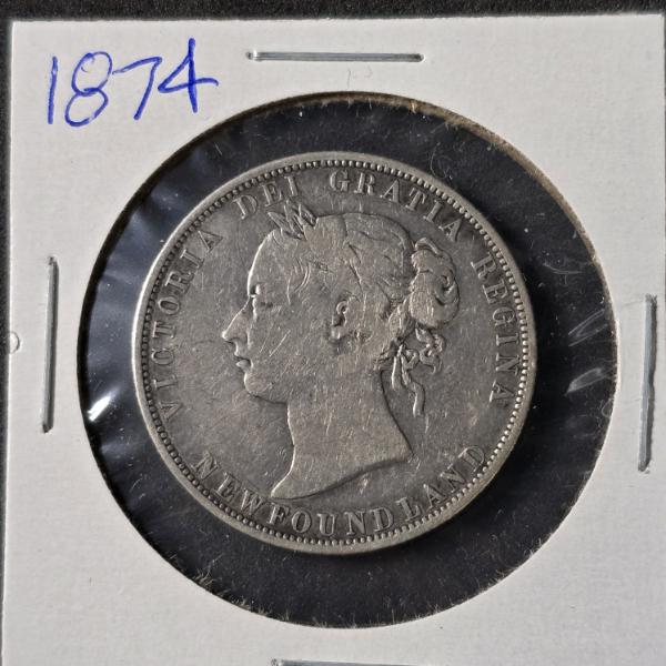 1874 Newfoundland 50 Cent Piece