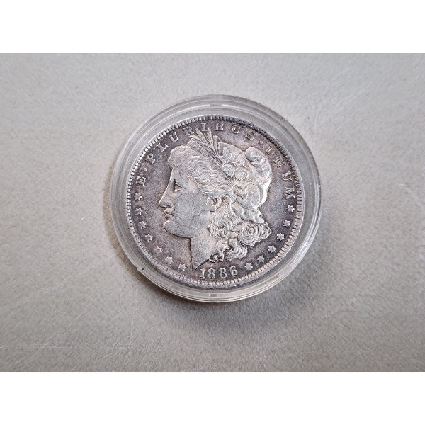 1886 Morgan Silver Dollar - Excellent Condition in Capsule!