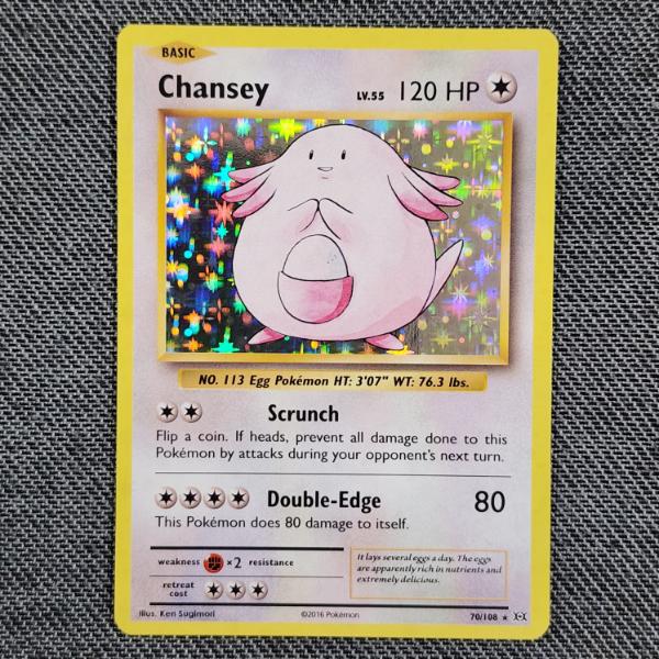 Chansey 70/108 Holo Rare Pokemon Trading Card