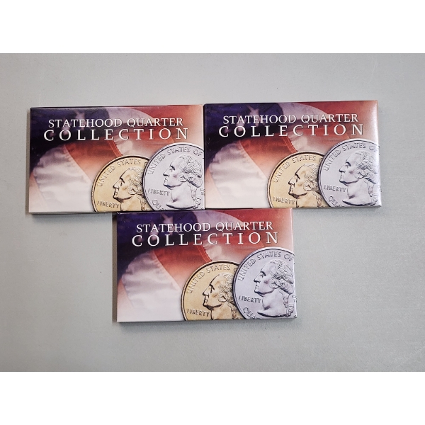 (3) U.S. Statehood Quarter Collection Sets: 2002-D/P/Gold
