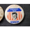 Image 3 : Two Political Campaign Buttons - Roosevelt & Truman Along With "Forward With Kennedy" 