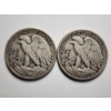 Image 3 : Two Walking Liberty 90% Silver Half Dollars ~ 1937 & 1942 ~ $1.00 Face Value