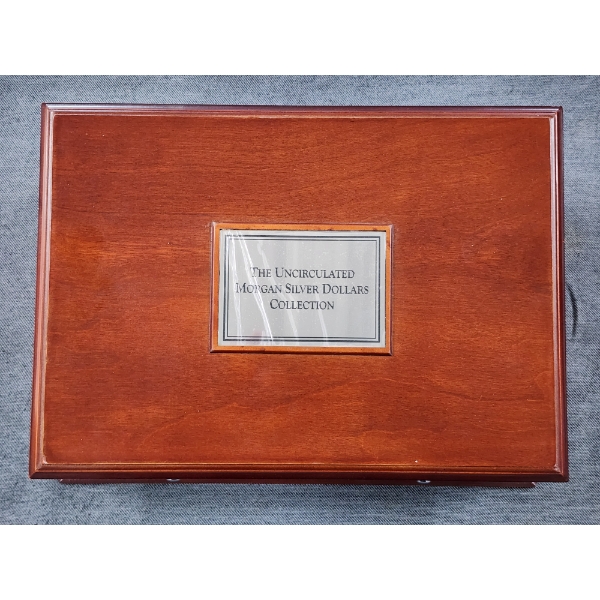 Nice Wooden Collection Box For UNC Morgan Silver Dollars Collection~ Measures About 12" X 9"