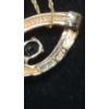 Image 5 : 10K Gold Pendant With Diamonds & 10K Gold Necklace - Total Weight: 2.2g