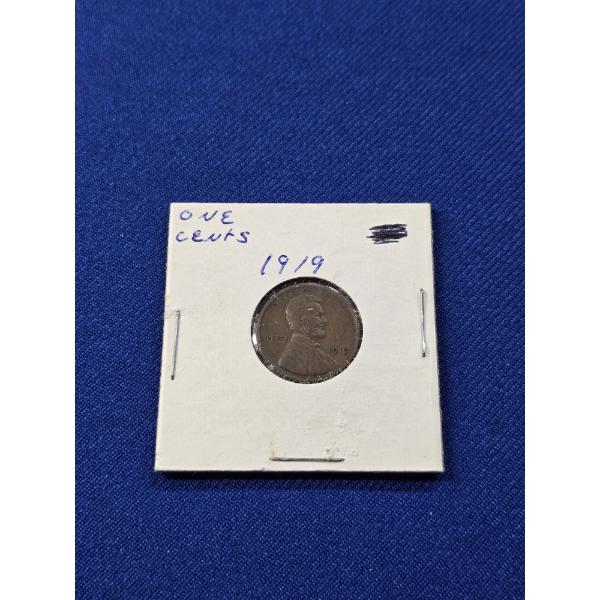 1919 Lincoln Wheat Penny - Great Condition in Protective Sleeve